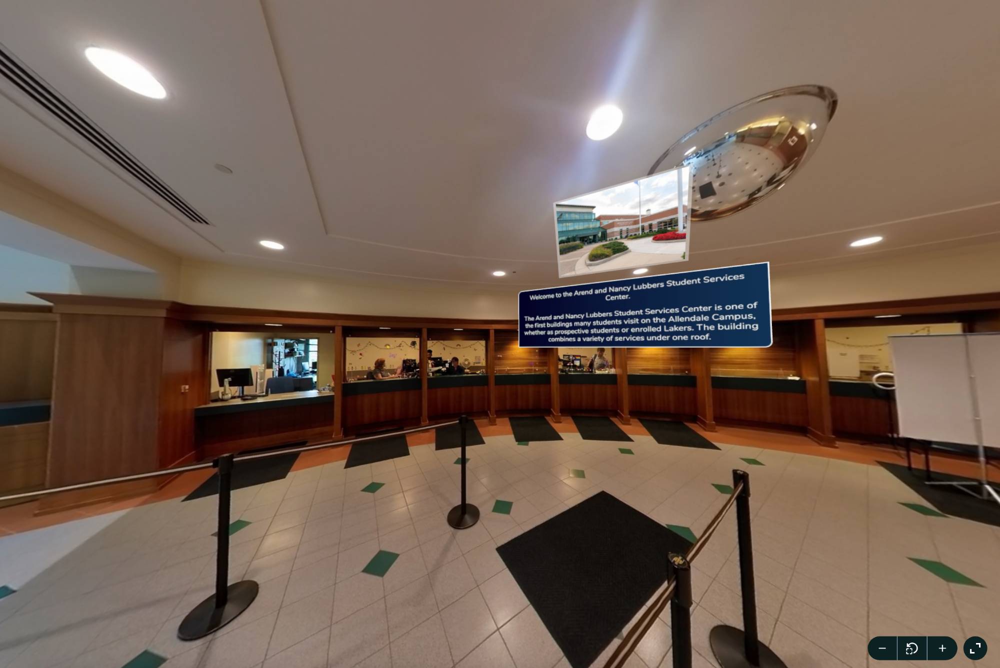 a 360 degree tour of the student services building